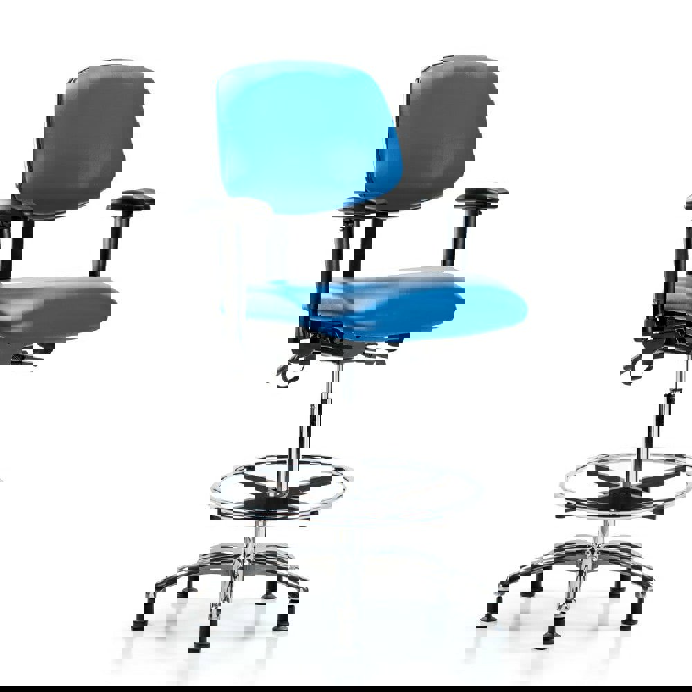 Task Chair: ESD Vinyl, Blue